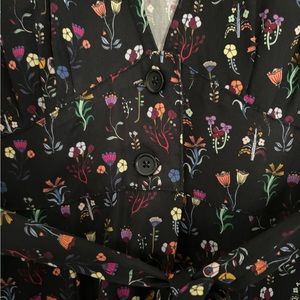 Marine Layer Isabella Midi Dress in XS Black Floral Print